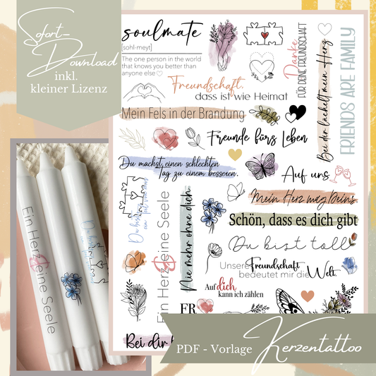 Kerzentattoo Freundschaft