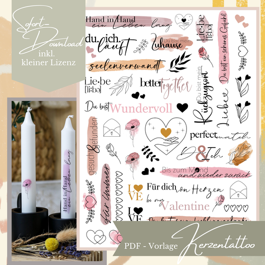 Kerzentattoo Liebe