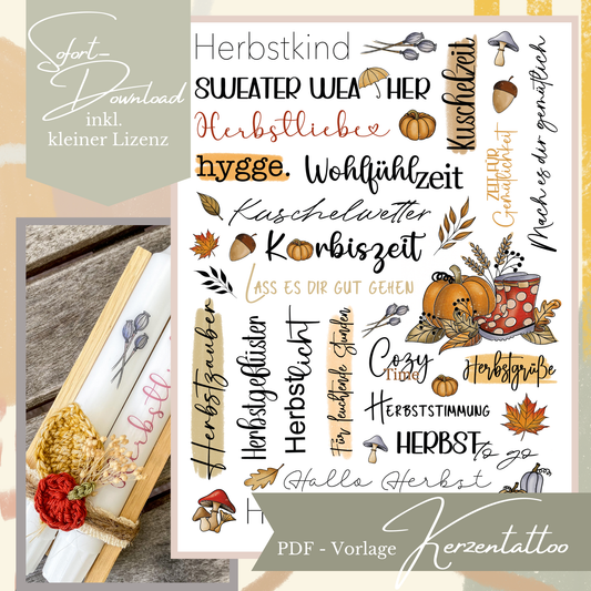 Kerzentattoo Herbst