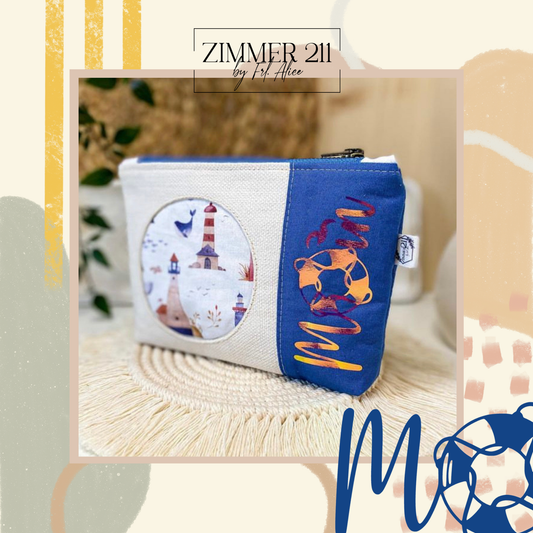 Moin Schriftzug mit Möwe und Rettungsring