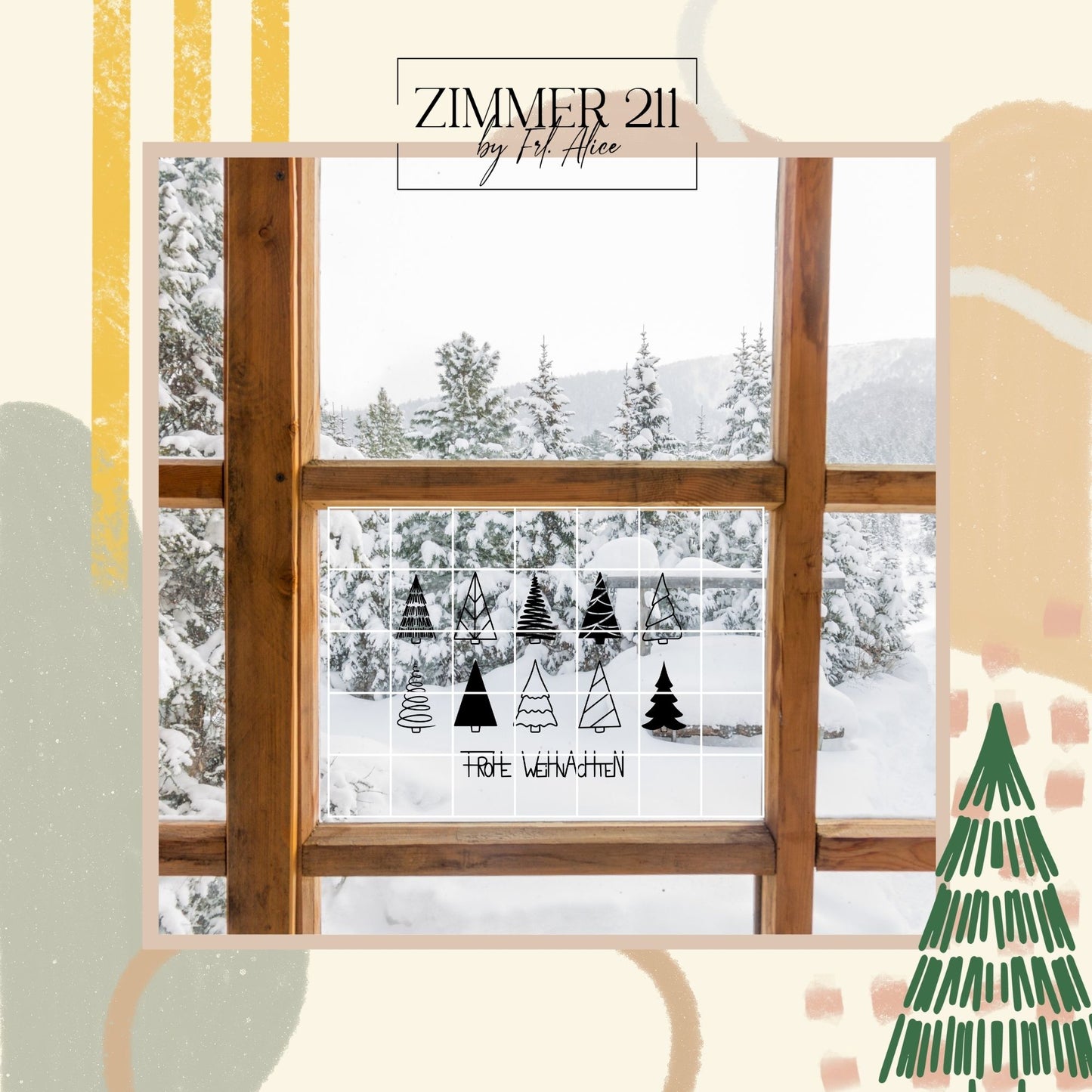 Weihnachtsbäume minimalistisch