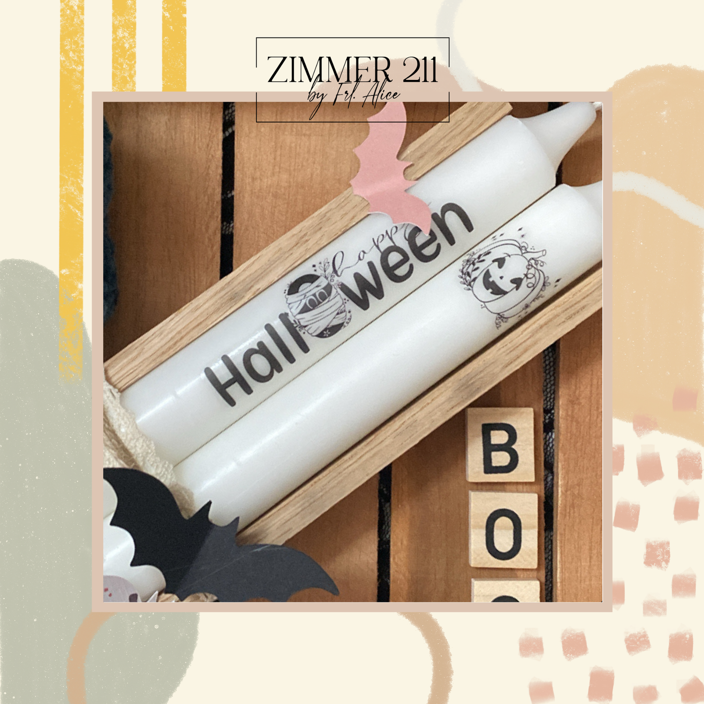 Süße Halloween Kerzentattoo