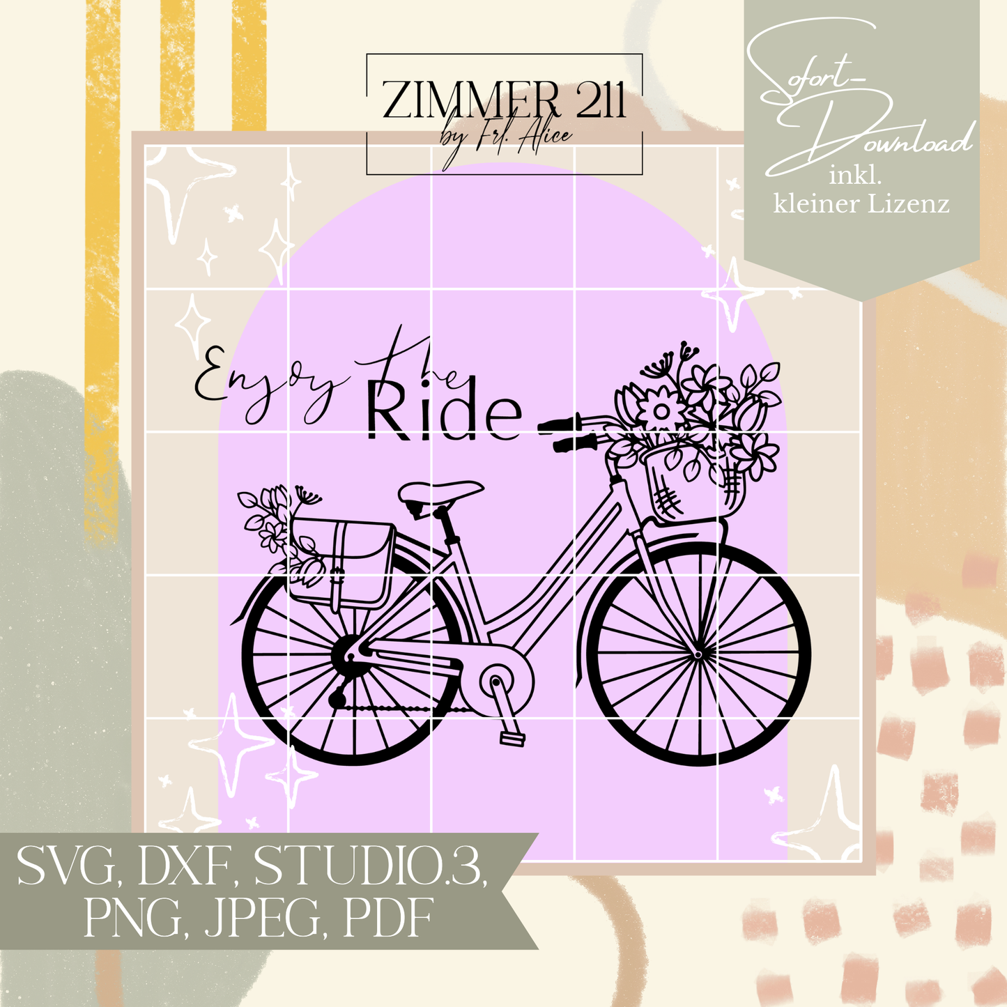 Retro-Fahrrad mit Blumen