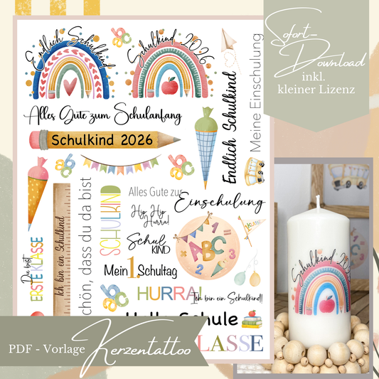 Schuleinführung Kerzentattoo