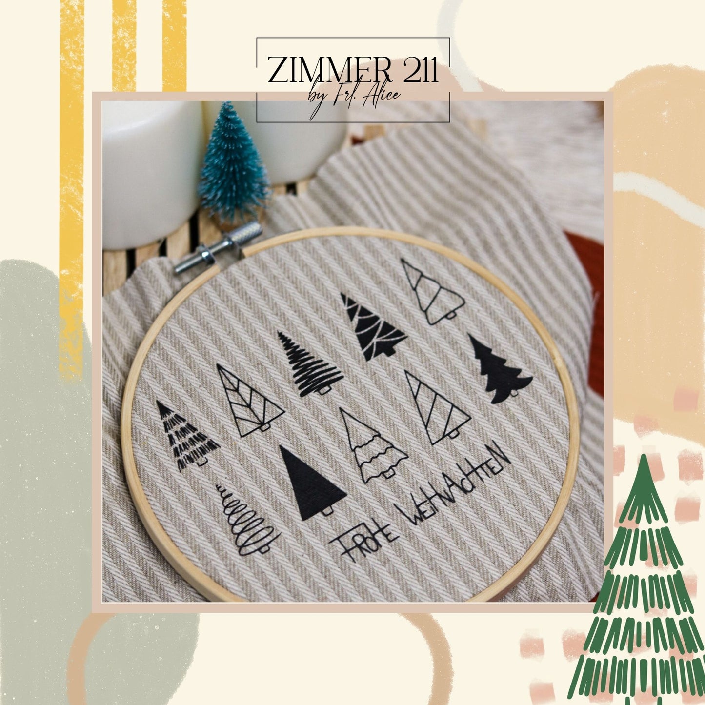 Weihnachtsbäume minimalistisch