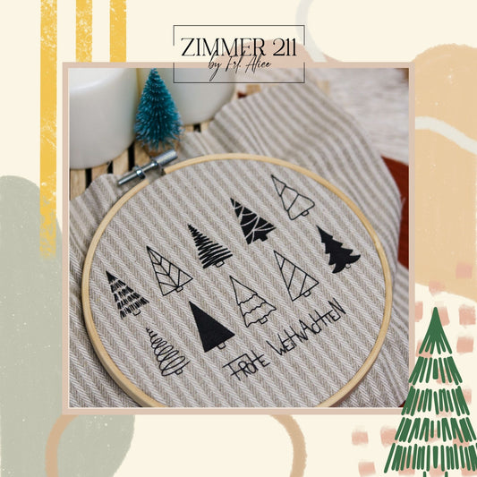 Weihnachtsbäume minimalistisch