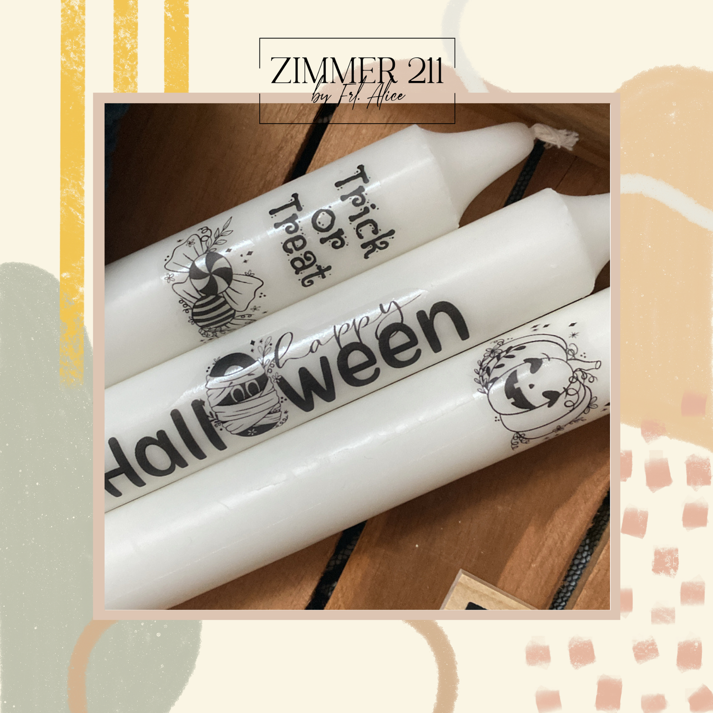 Süße Halloween Kerzentattoo
